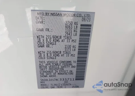 2024 Infiniti Qx60 Pure Awd from USA, damaged, VIN 5N1DL1ES7RC335711